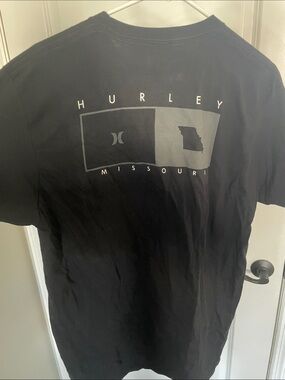 Men’s Hurley Black Short-Sleeve Missouri Graphic Tee Large NWT